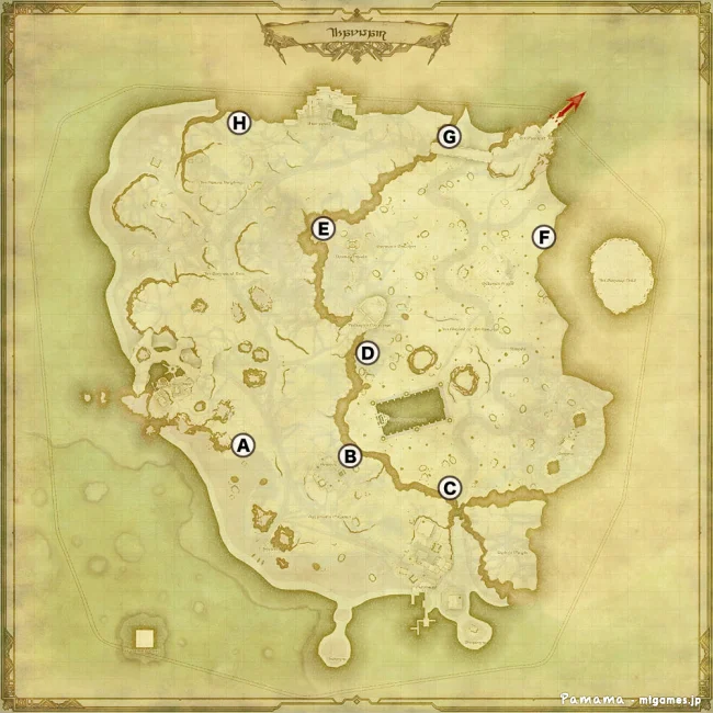 FF14 宝の地図 G14