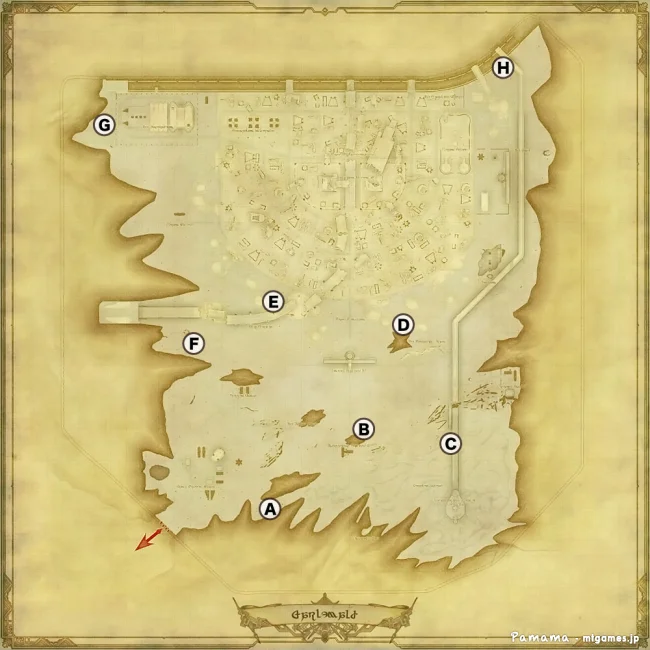 FF14 宝の地図 G13